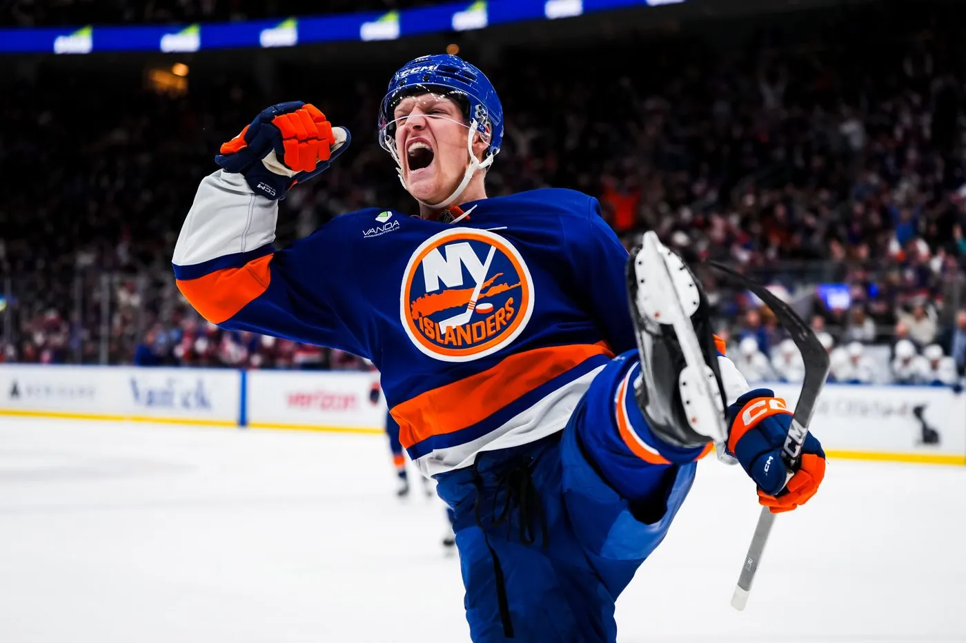 Live NHL hockey photography at UBS Arena, New York Islanders