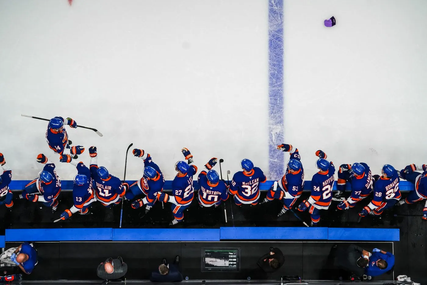 Behind-the-scenes New York Islanders hockey photography