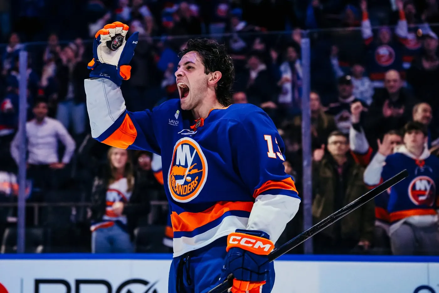 Live NHL hockey photography at UBS Arena, New York Islanders